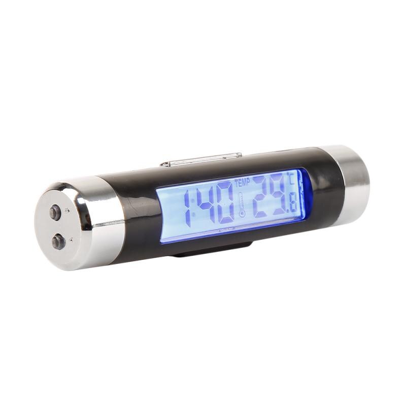 Draagbare 2 In 1 Auto Digitale Lcd Klok En Temperatuur Display Elektronische Klok Dashboard Thermometer Auto Vervangende Onderdelen