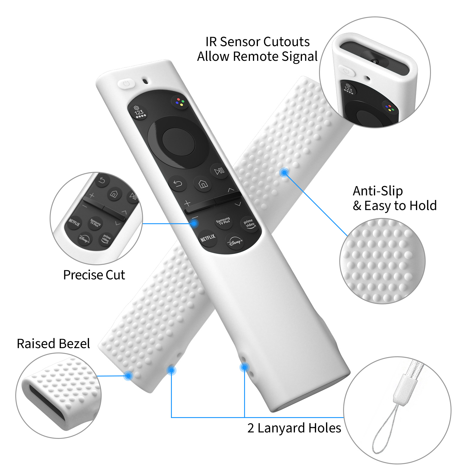 Custodia per telecomando TV per Samsung BN59-01385A/01388A/01388H TM2180E Protezione remota Custodia in silicone antiscivolo antiurto