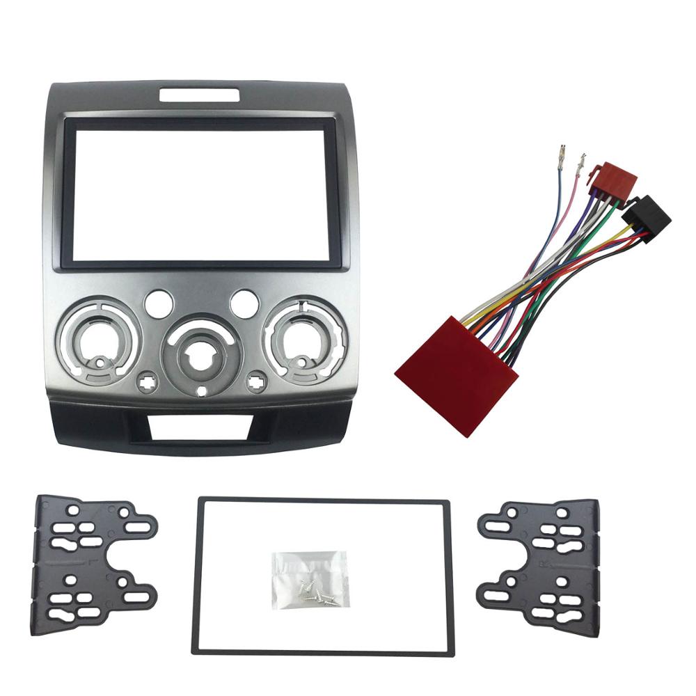 Panel de Radio estéreo para Ford Everest Ranger, Mazda BT-50, BT50, doble 2 Din, moldura de instalación para salpicadero, Kit de placa frontal con bisel: 2 din with ISO / 178X100 mm