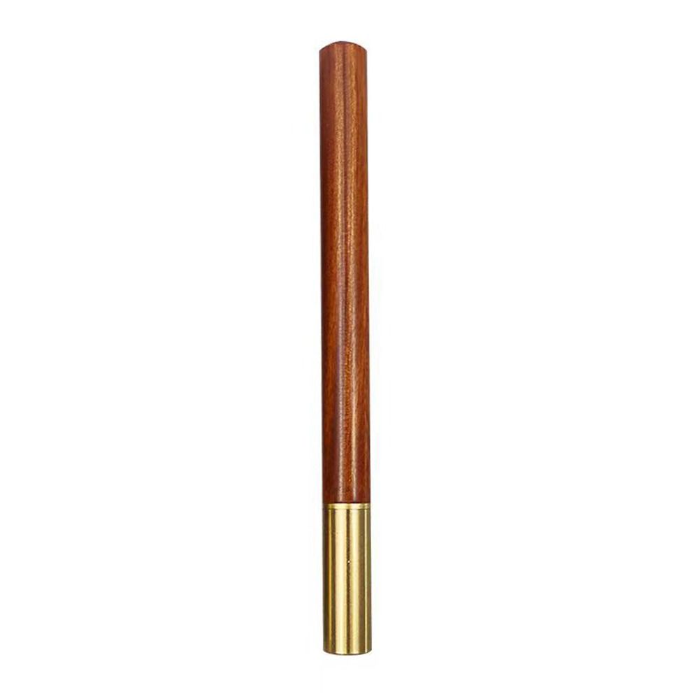 Vintage Houten Balpen 0.5Mm Zwarte Inkt Retro Metalen Pet Gel Pen Briefpapier Gereedschap School Kantoorbenodigdheden: WHITE