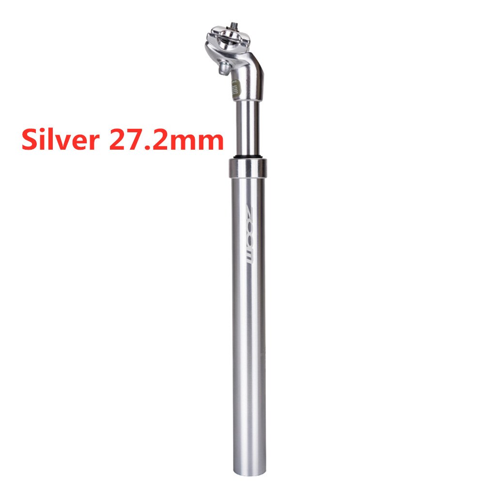 Aluminum Bicycle Shock Absorber Seat post Mountain Road Bicycle Suspension Seatpost 27.2/ 31.6mm: Silver 27.2mm
