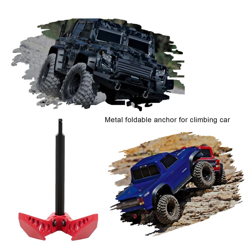 Metalen Opvouwbare Lier Anker Aarde Voor 1/10 Axiale SCX10 Tamiya CC01 RC4WD D90 D110 Rc Crawler Auto M09 Rc Auto accessoires