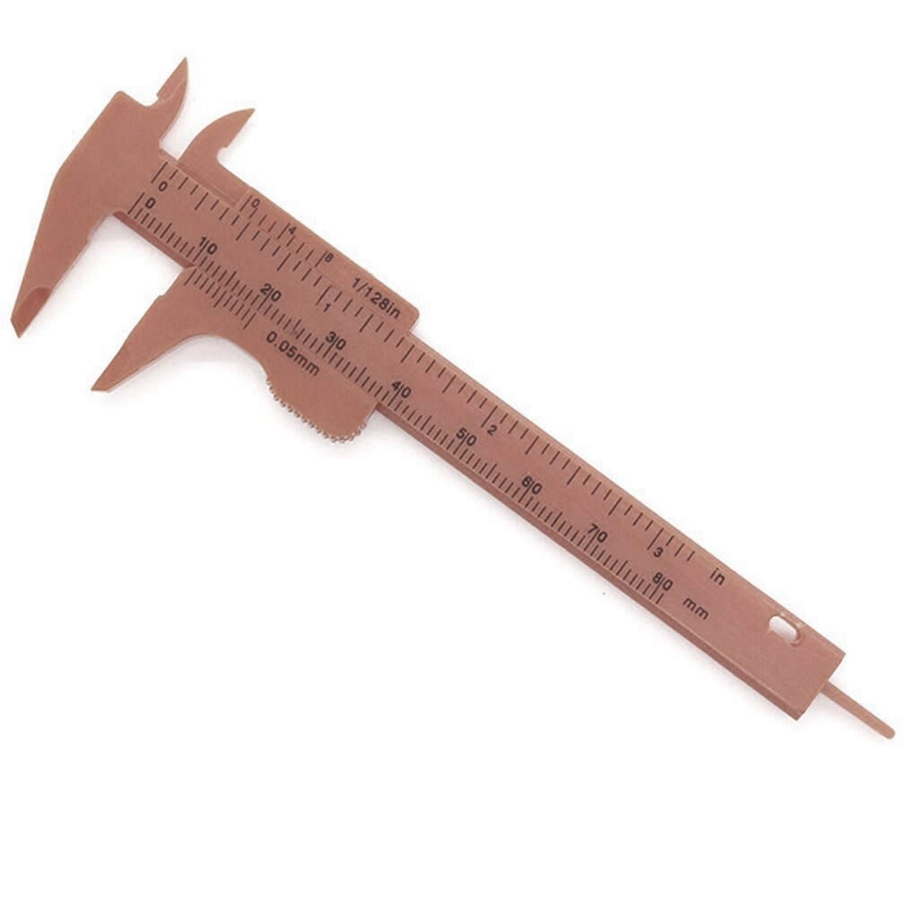 Mini-plastik nornemåler målemåler mikrometer 80mm minilineal nøjagtige måleværktøjer standard vernier skydelære: D