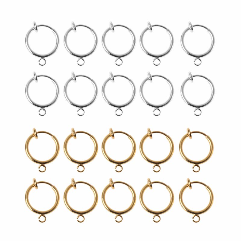 10Pcs Diy Clip Op Oorbel Converters Non-Doorboord Oor Ronde Hoops Sieraden Vinden