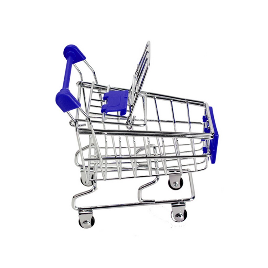 Baby Kids Simulation Mini Shopping Cart Toys Handcart Supermarket Storage Basket Trolley Toy: 4