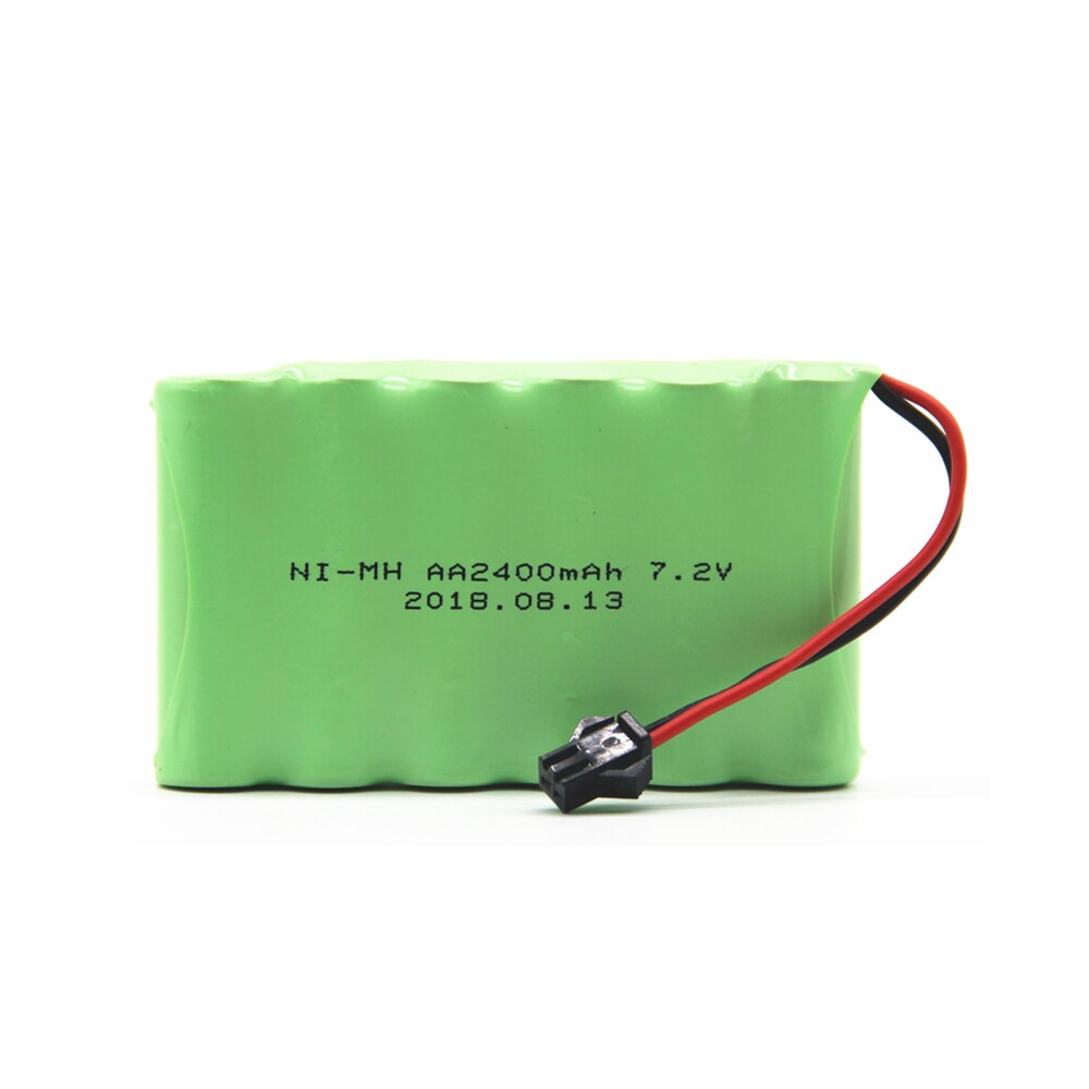 NI-MH akku 7.2v 2400mAh laturilla - Korkea kapasiteetti sähköleluja varten: Vihreä