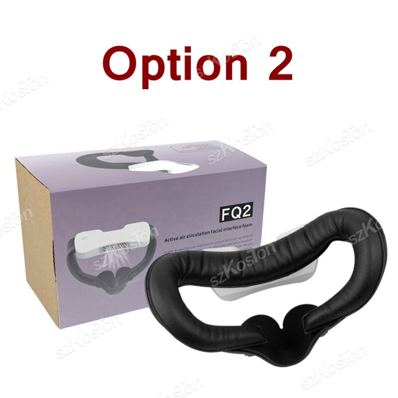 Koelventilator Facial Interface Geen Fog Gezicht Cover Case Vervanging Voor Oculus Quest 2 Licht Blokkeren Pad Voor Quest 2 accessoires: PU