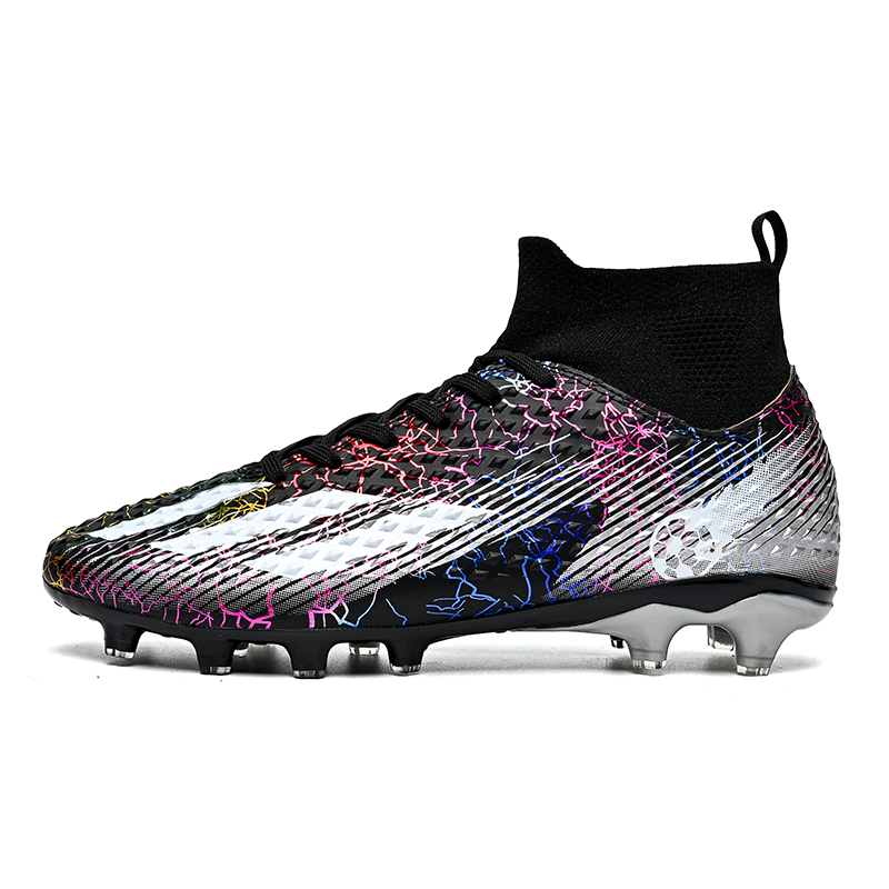 Outdoor football shoes, men's training sports shoes, sports shoes, fast original sports shoes, anti slip shoes, football boots: Silver / 43