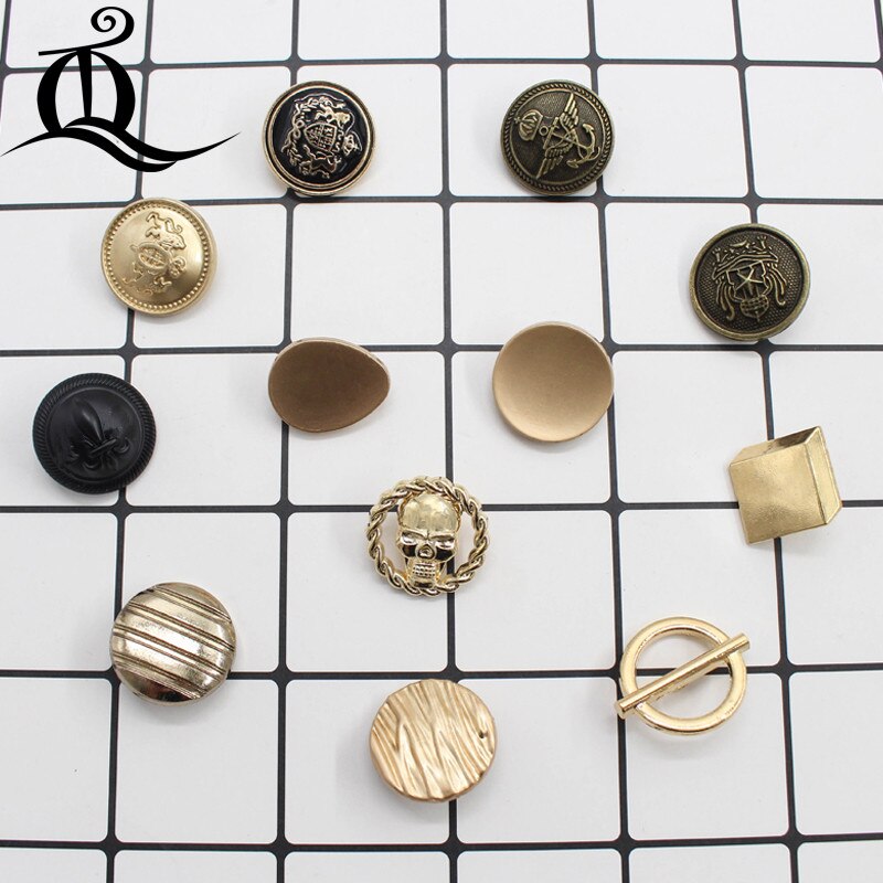 10Pcs 16-25mmgold Zilver Mix Metalen Knoppen Sluiting Fabriek Modellen Hete Modellen Metalen Knoppen 15Mm Naaien Leveringen