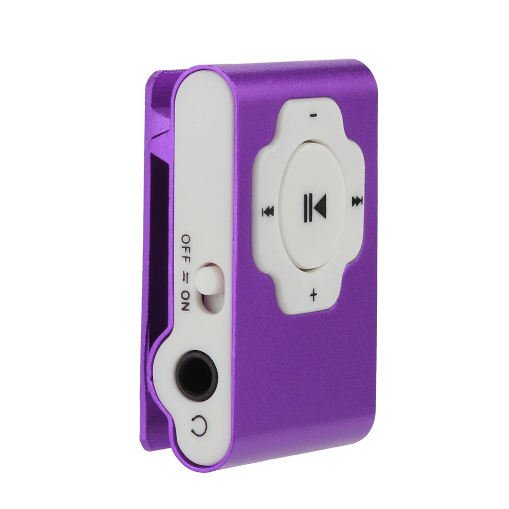 Mini reproductor de Mp3 Usb portátil, compatible con tarjeta Micro Sd, Tf, 32gb, deporte, música, multimedia, Mp3, Bluetooth, Radio, Fm, Usb, reproductor de Mp3: Morado