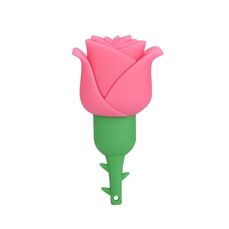 Pendrive Rose USB Flash Drive 32GB 16GB Lovely Cartoon 64GB Pen Drive 8GB 4GB 128MB Memory Stick USB 2.0