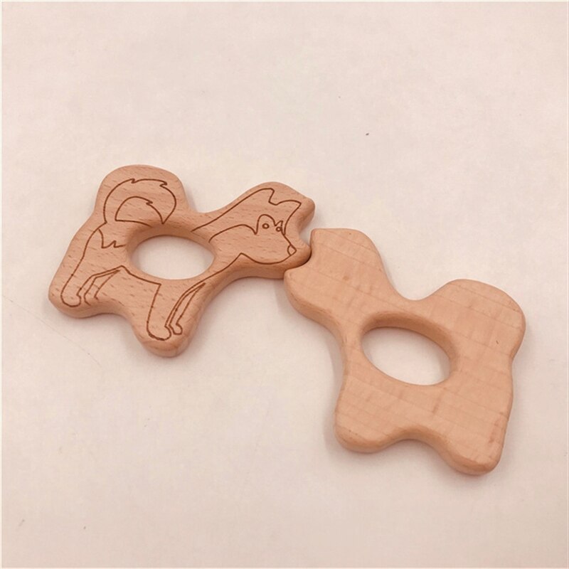 Houten Baby Pupply Bijtring Drie-Dimensionale Modellering Bijtring Baby Molaire Bite Rubber Kind Bijtring Verpleging