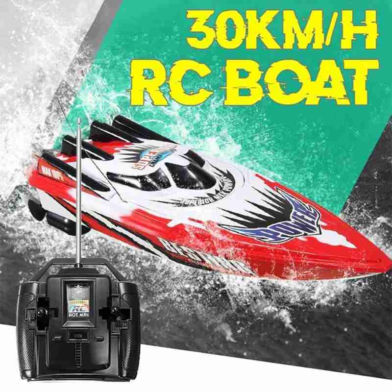 Barco RC de 30 km/h, barco a Control remoto de alta velocidad, lancha a Control remoto eléctrica a prueba de agua, juguetes para niños, los mejores