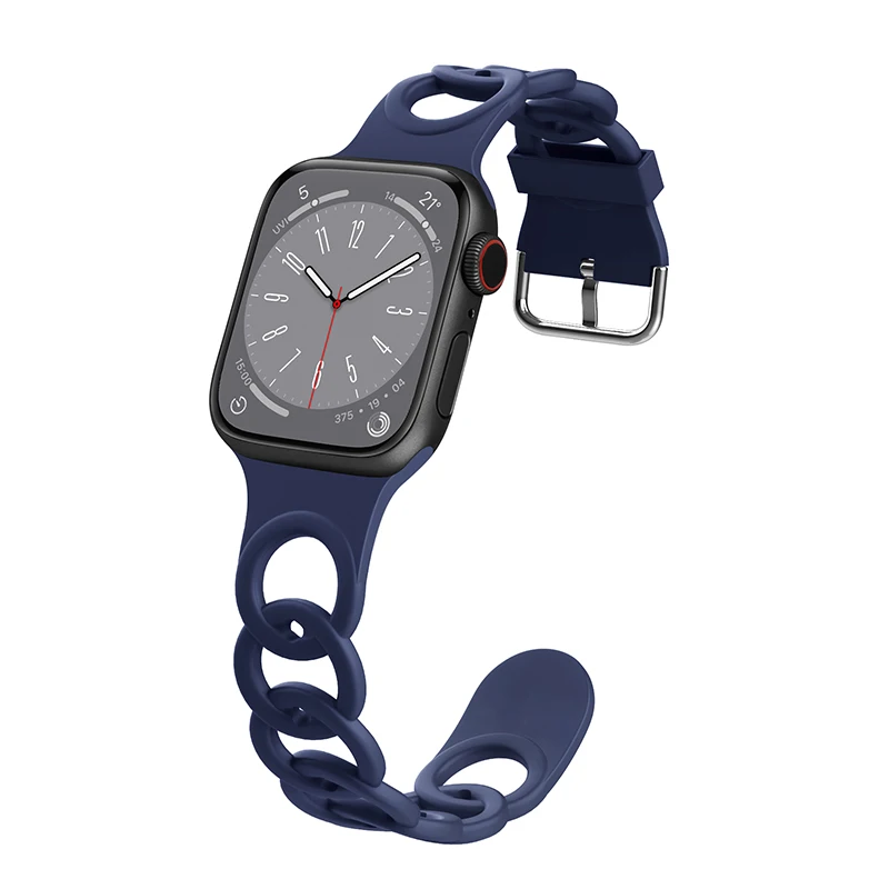 Pasek do Apple Watch Band Ultra 49mm 44mm 40mm 45 Mm 41mm 38mm 42mm Sportowa silikonowa bransoletka z pętlą IWatch Series 8 7 6 3