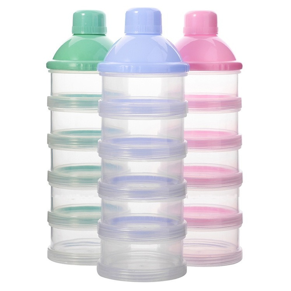 Distributeur Portable de lait en poudre, récipient de stockage des aliments, boîtes d&#39;alimentation pour bébés enfants en bas âge 4/5 grille boîte de stockage des aliments pour bébés