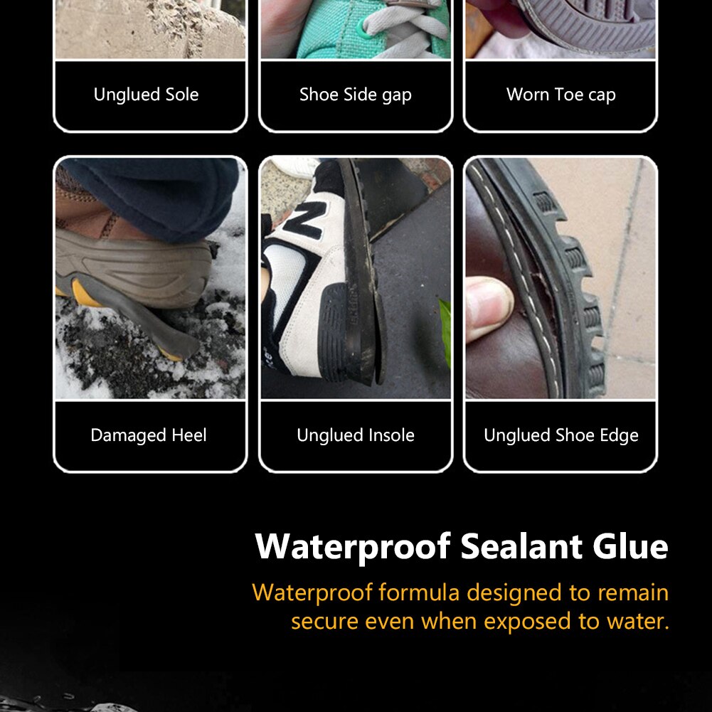 10-60ml colla professionale per riparazione di scarpe istantanee sigillante impermeabile colla per scarpe indossata adesivo suole fisse tacchi stivali di gomma in pelle