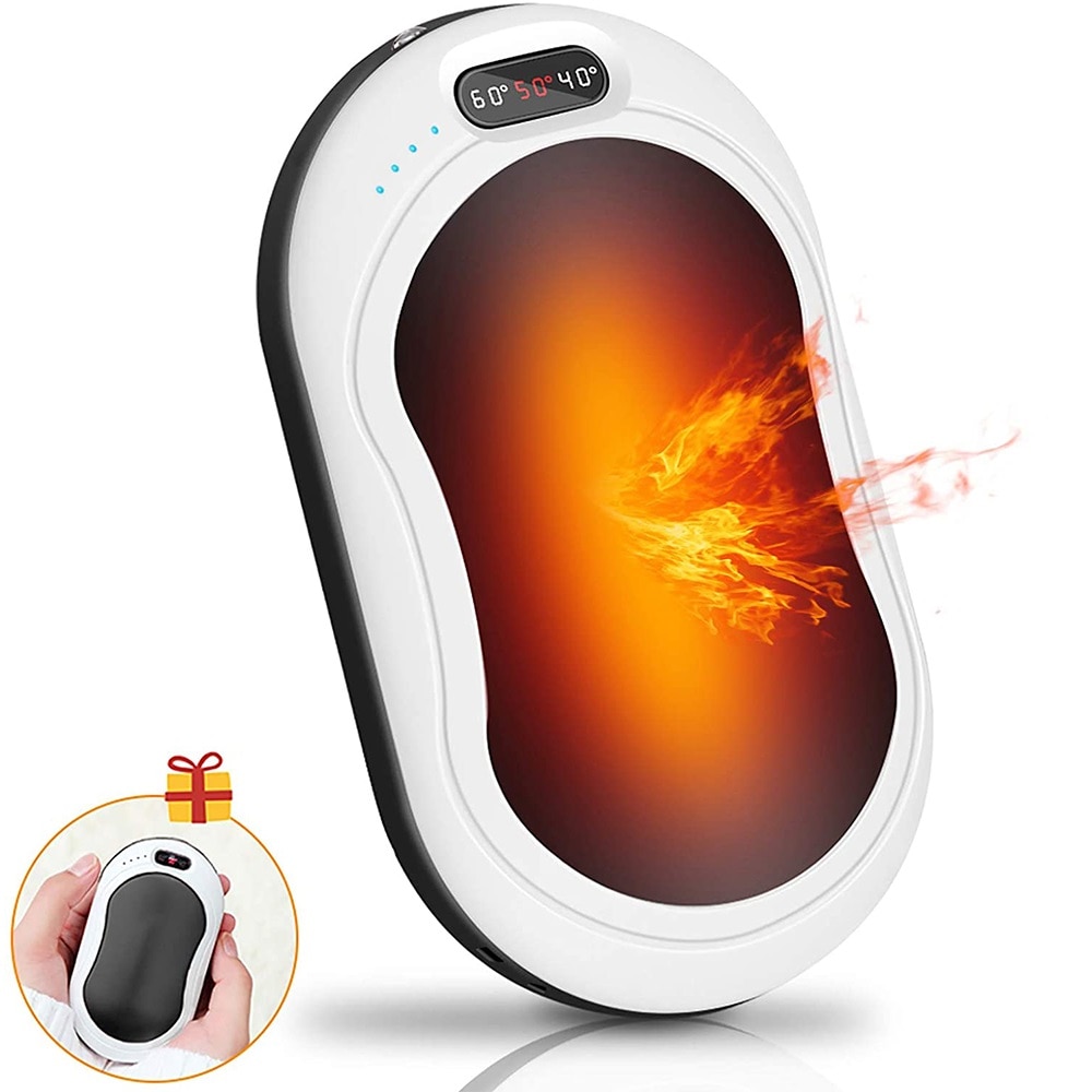 10000mA Elektrische Hand Warmer Usb Opladen Winter Warm Pocket Power Bank Handwarmer 3 Modes Quick Verwarming Led Zaklamp