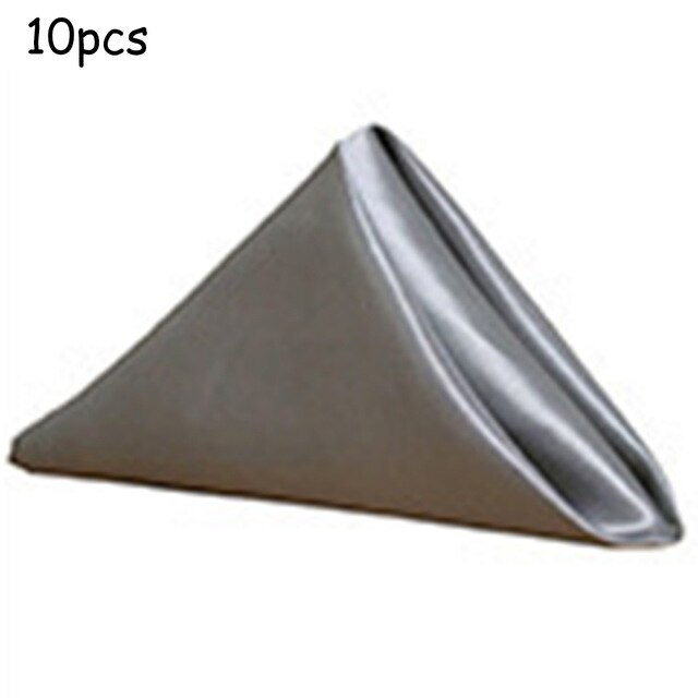 Plain Napkins Polyester Wedding Table Cloth Linen Fabric 6 colours Square: Dark gray