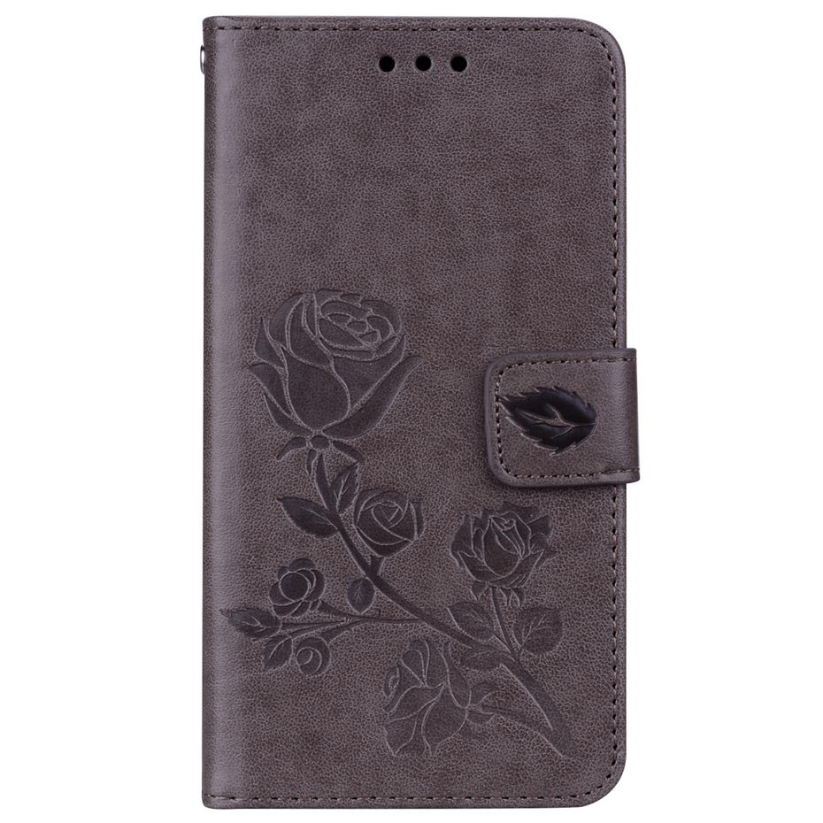 Cases For Xiaomi Redmi A4 Case Redmi 4A 4 A Luxury Leather Wallet Flip Cover Case for Xiaomi Redmi 4A fitted cases mobile parts: Gray