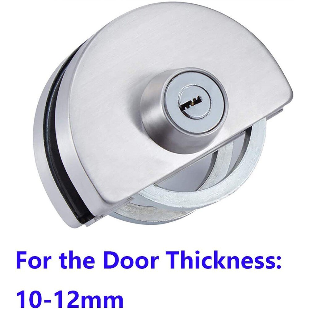 1Set Door Lock Stainles Steel Double Bolt Sliding Door Lock Double Open Glass Office Outdoor Waterproof Anti-Theft Security Lock