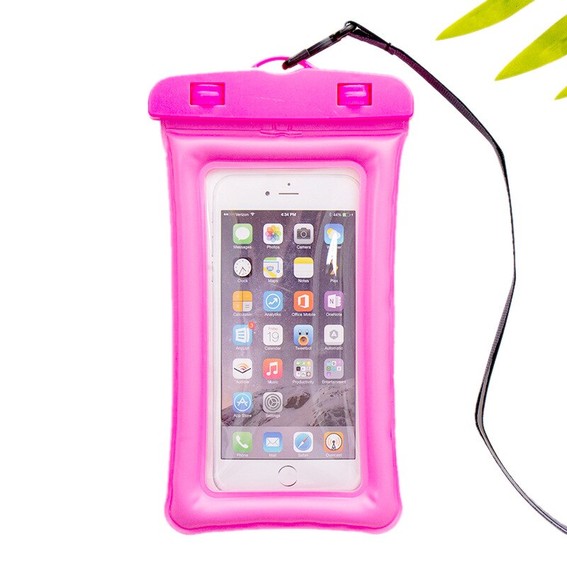 Waterproof Phone Pouch Drift Diving Swimming Bag Underwater Dry Bag Case Cover For Phone Water Sports Transparent Protector: Pink
