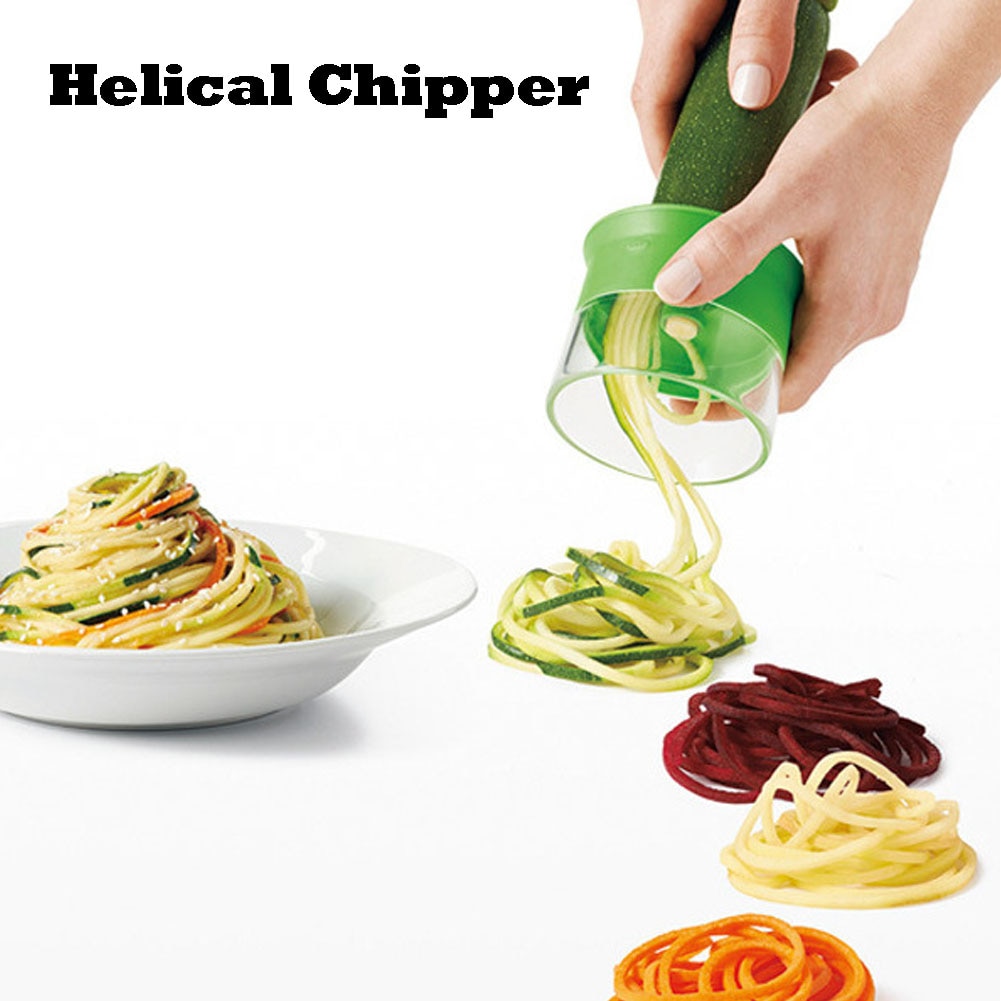 1Pc Vegetable Cutter Slicer Salade Maker Keuken Groente Blade Spiraal Snijder Handleiding Plantaardige Pasta Courgette Spiralizer
