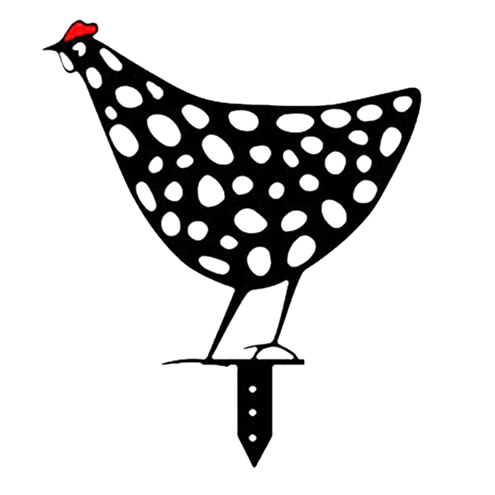 Kip Yard Art Metal Hen Art Tuinieren Ornamenten Tuin Achtertuin Gazon Stakes Metalen Hen Yard Decor Pasen Decoratie: C / Acrylic