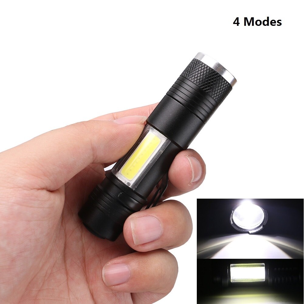 COB LED Work Light Mini UV Flashlight Zoomable Focus Lamp Waterproof Handheld Torch Pocket Light Emergency Lighting By 14500/AA: Zoomable