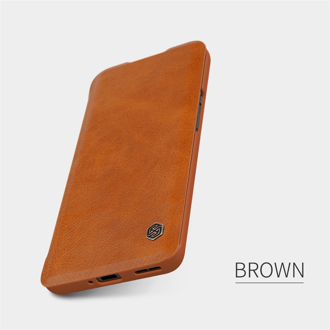 Til oneplus 9 pro 9r flip etui nillkin qin læder flip cover kort lomme pung bog etui til oneplus 9 one plus 9 pro telefontaske