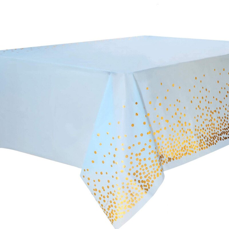Wegwerp Gold Dot Gilded Tafelkleed Rose Goud Plastic Tafelkleed Kids Verjaardagsfeestje Decoratie Bruiloft Baby Shower: Blauw