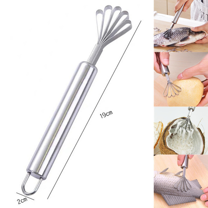 Fish Skin Brush Scraping Fish Scale Brush Grater Quick Disassembly Fish Knife Cleaning Peeling Skin Scraper Scraper Fish Scaler