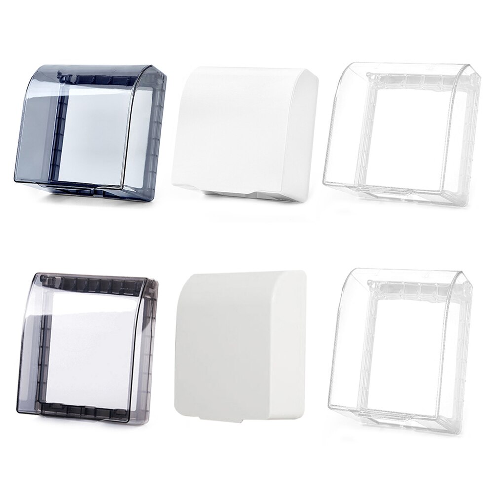 Wall Socket Waterproof Box Board Panel Switch Protection Box Easy Installation Waterproof Box Dust Cover Rectangular Case