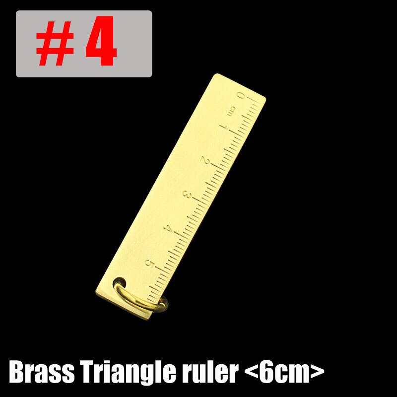 Millimeter / Inches Double Scale Vernier Caliper Ruler Brass Copper Ruler Precision Measuring Instrument DIY Sewing Leather Tool