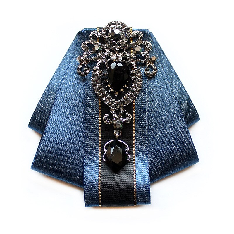 Pajarita de estilo británico de diamante hecho a mano de , traje de novio, pajarita de diamantes de imitación para hombres, accesorios de boda: 6