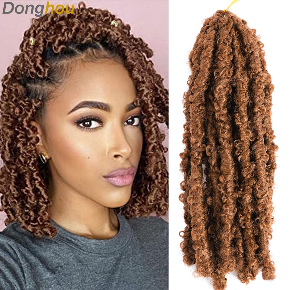 12 inches Real Butterfly Locs Bob Crochet Hair Naturel 613 Blonde 30 27 Bug Colored Ombre Butterfly Distressed Locs Crochet Hair: 30 Color / 6Pcs/Lot