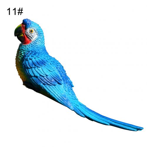 Resin Artificial Bird Large Bird Statue Ornament Simulation Parrot Bird Sculpture Resin Craft Wall Hanging Garden Decoration: 11