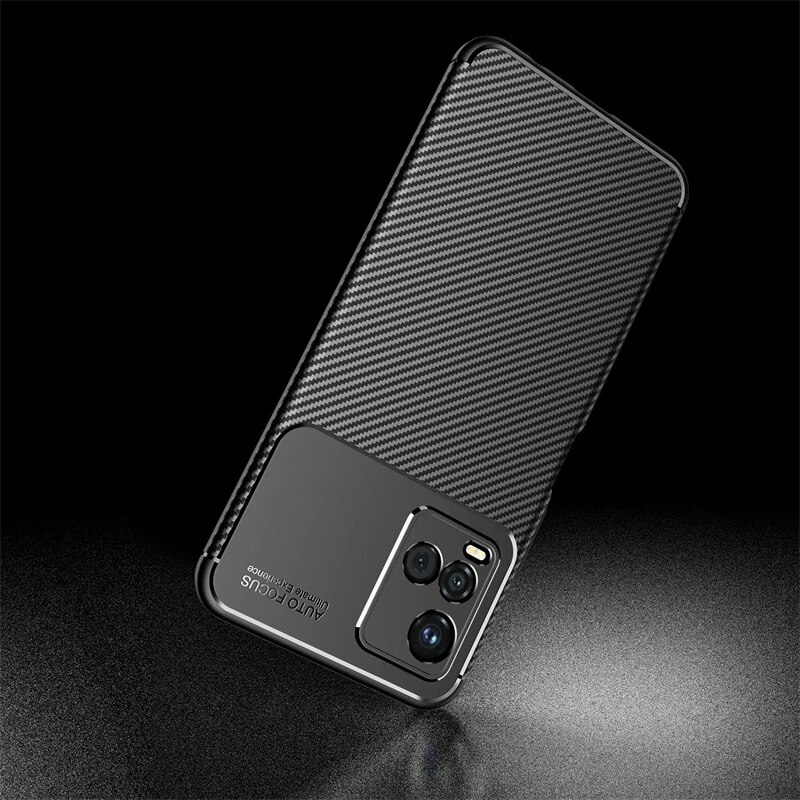 Carbon Fiber Zachte Siliconen Shell Cover Voor Vivo Y21s Y33s Camera Shockproof Bumper Beschermhoes Vovi Y 21S 33S 21Y Fundas