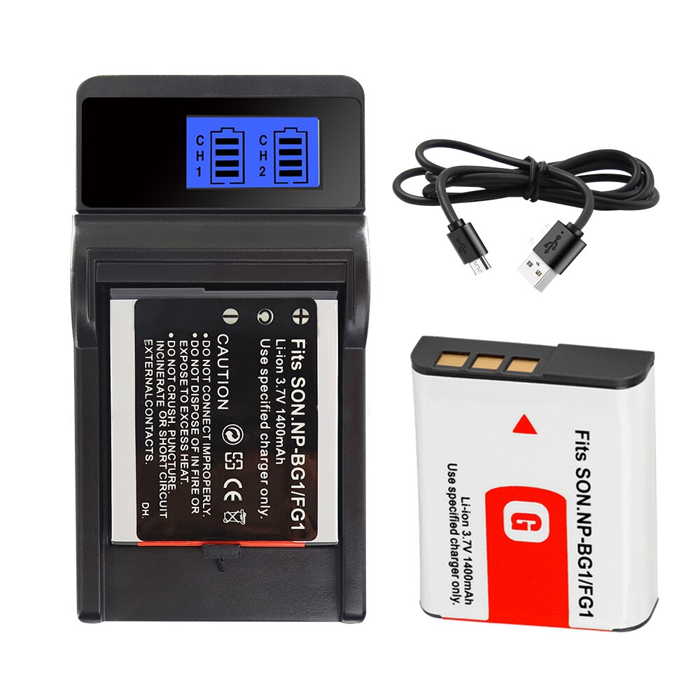 NP-BG1 NP-FG1 bateria robić sony cyber-strzał DSC-W100 DSC-WX1 DSC-H10 DSC-H3 DSC-H7 DSC-H9 DSC-H20 DSC-H50 DSC-H55 bg1 Baterai: 1ładowarka 2bateria