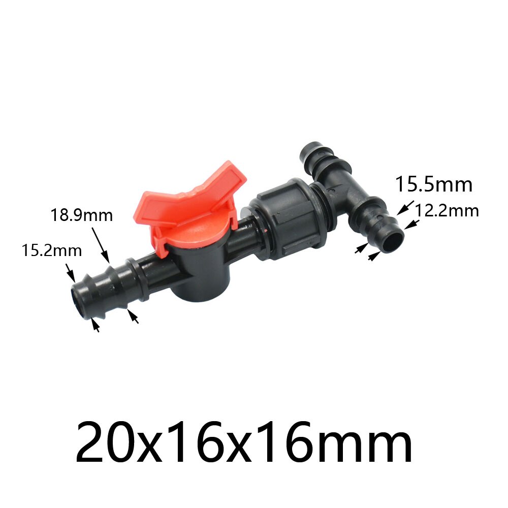 Drip Irrigation Pe Tube Tee Splitter 16/20/25mm Barbed Fittings Reducer Hose Transitional Coupling For PE Pipes: 20X16X16