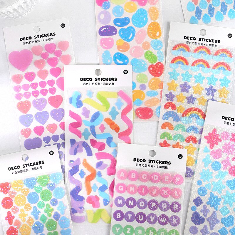 Rosa Bling funkeln Band Herz Aufkleber Album Polaroid Dekorative Party Spitze Rolle Scrapbooking Selbst Klebe DIY Handwerk Aufkleber