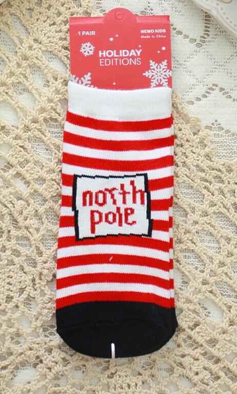Noël bébé enfants unisexe chaussettes rouge bleu coton hiver noël bas chaussettes enfants noël chaussettes: MULTI / 1 to 2Y