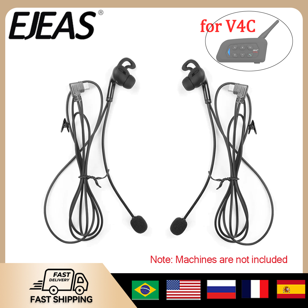 EJEAS V4C PLUS Referee Intercom Headset Type-c In Earphone for FBIM V4C Referee Handsfree Referee Headphone Left / Right In Ear