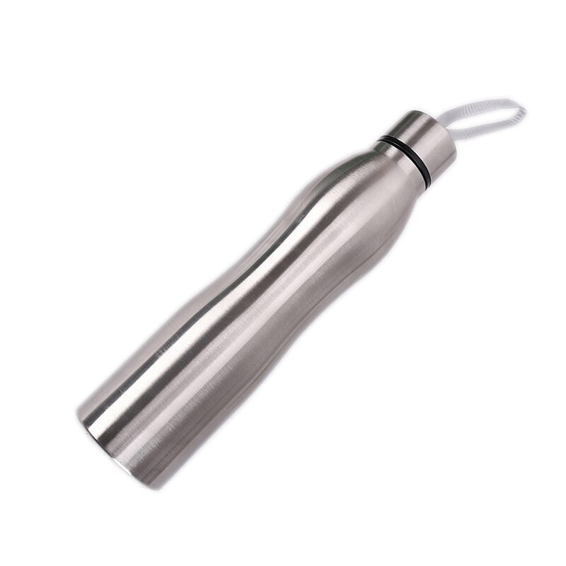 750/1000ml enkelväggiga vattenflaskor i rostfritt stål bpa-fria bärbara sportdryckflaskor för utomhusbruk med stor kapacitet