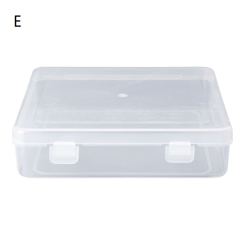 Vierkante Plastic Transparante Opbergdoos Sieraden Kralen Container Vissen Tools Accessoires Doos Kleine Items Diversen Organizer Case: E
