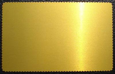 0.22mm 100pcs Blank Sublimation Metal Name Card Printing Blank Business Card Sublimation Ink Transfer: 6 flat gold curve