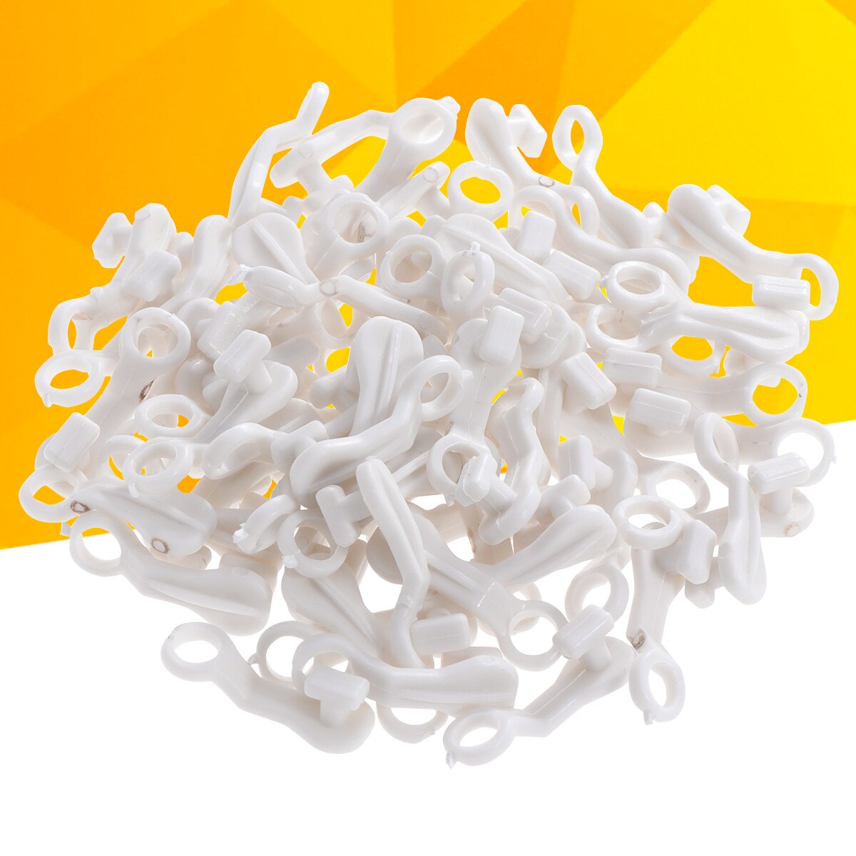 50Pcs Shape Rod Slides Plastic Curtain Rail Track Gliders Hook for Window Door Shower Curtains