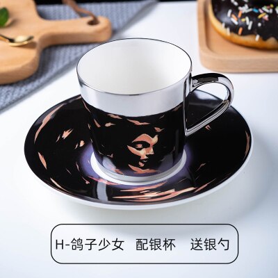 ! mirror reflection cup Coffee mugs Breakfast Milk water bottle Friend Birthday Christmas Best: Sliver H