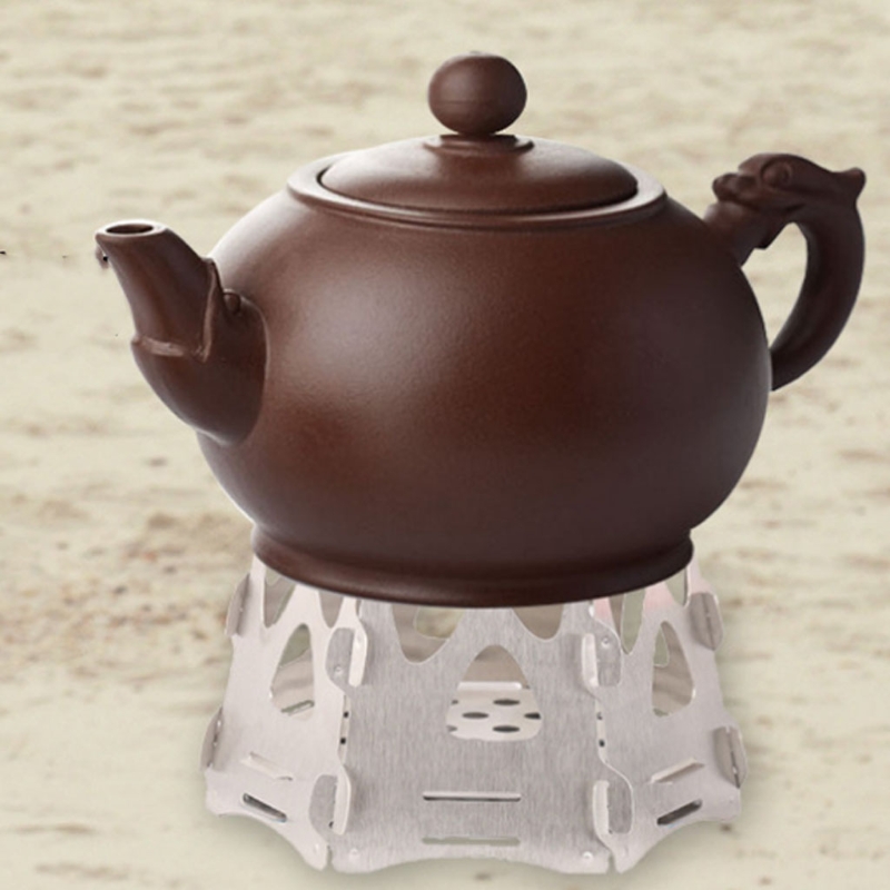 Portable Backpacking Stove Stainless Steel Folding Wood Stove Outdoor Wood Burning Stove Mountaineering Camping Tools