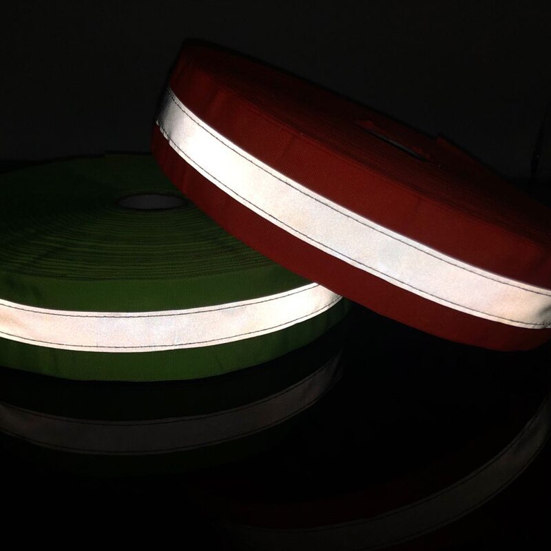 50mm width Fluorescent yellow/Fluorescent Orange Reflective Fabric Sew On safe clothing