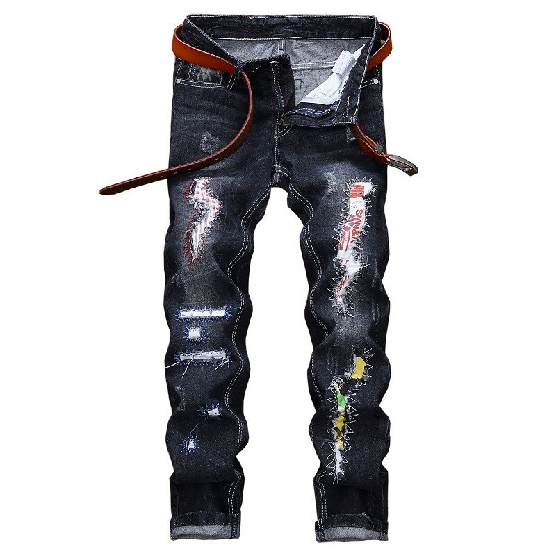 Jean Slim pour homme, pantalon décontracté en Denim de , pantalon de Jogging classique pour jeune homme,: 42